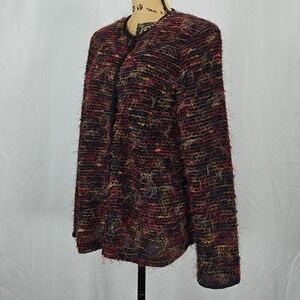 Vintage Giorgio Fiorlini Plus Collection Artisan Knit Jacket 18W Textured